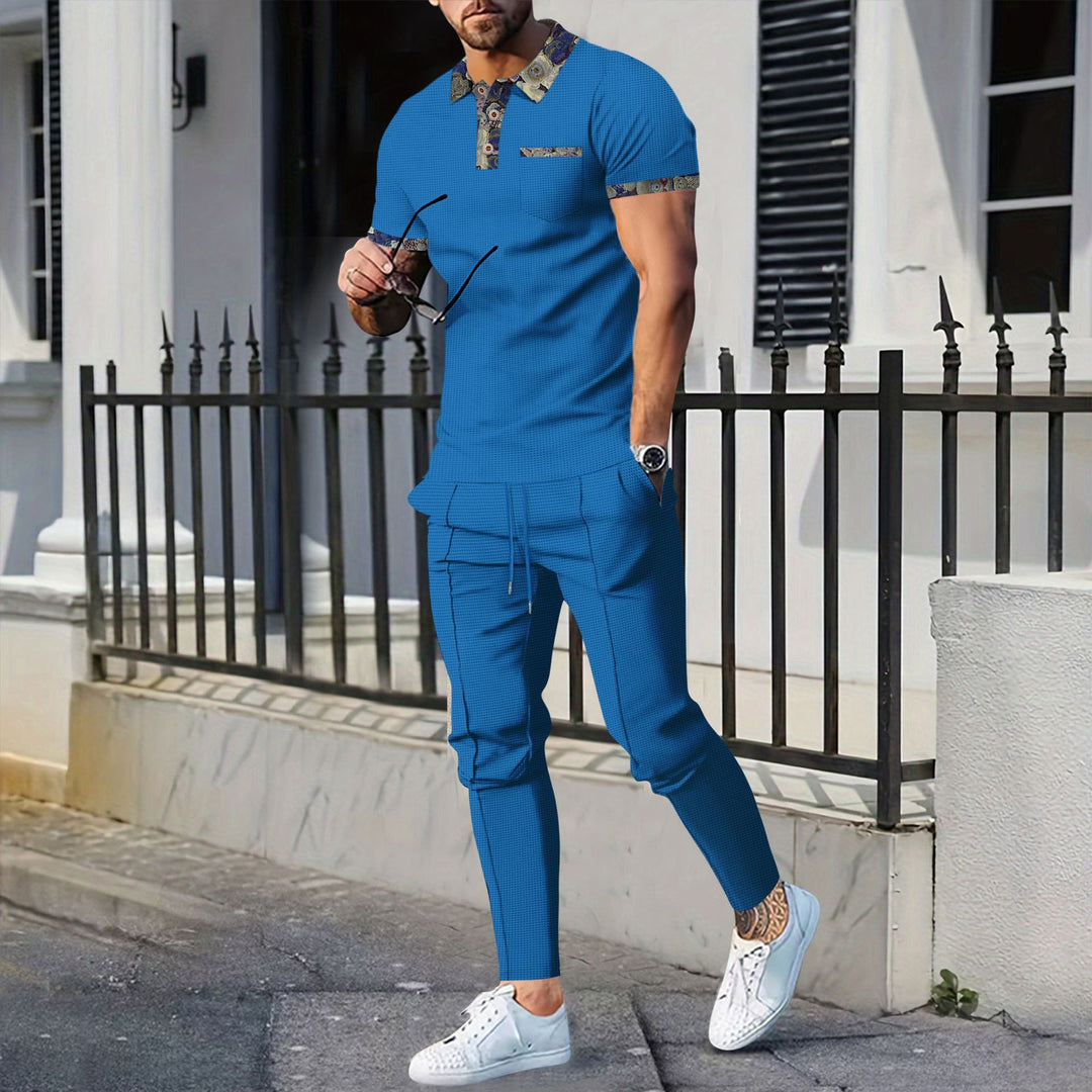 Herren elegantes Freizeitoutfit mit modischem Kragen und bequemer Passform Aliams