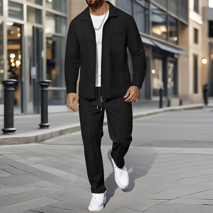 Herren Sportliches Freizeit-Set mit Reißverschluss und praktischen Taschen Aliams