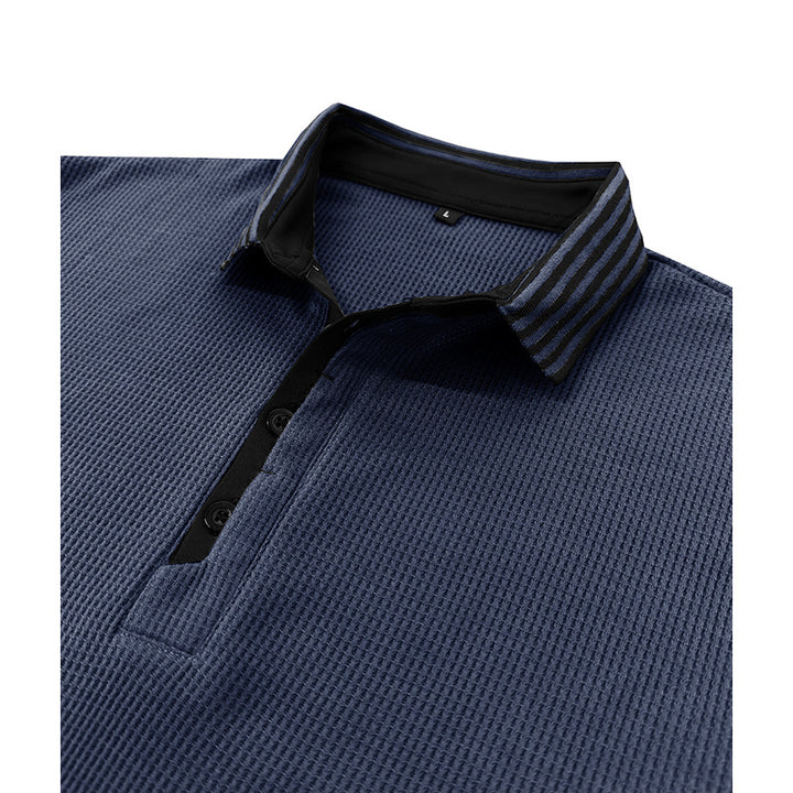 Herren Sportliches Poloshirt mit atmungsaktiven Mesh-Eigenschaften und elegantem Kragen Aliams