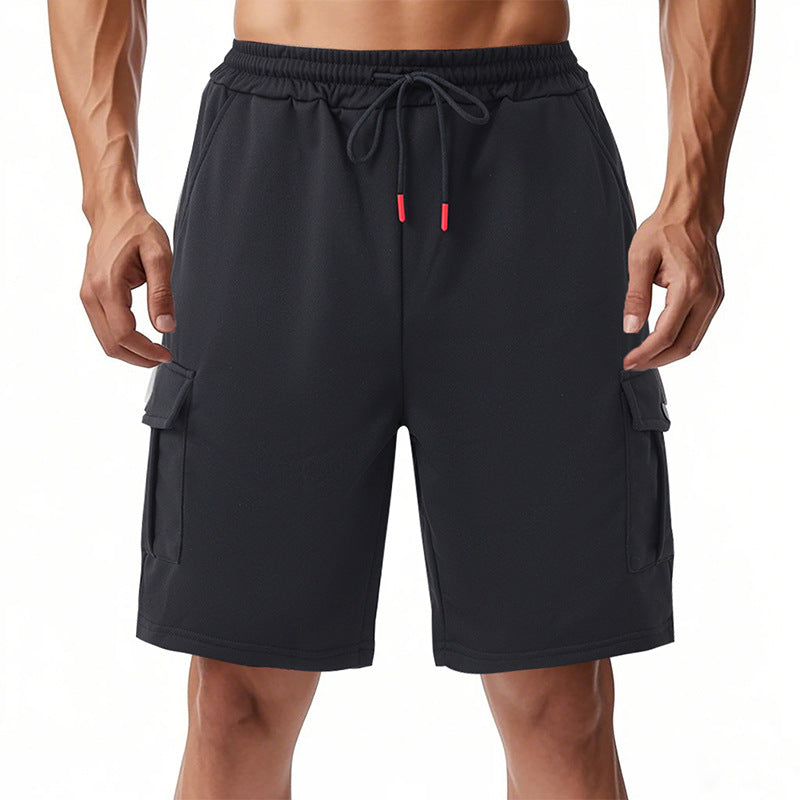 Herren funktionale Sportshorts mit praktischen Seitentaschen und elastischem Bund Aliams