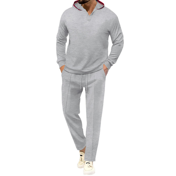 Herren Freizeitanzug mit lässiger Kapuze und atmungsaktiver Struktur Aliams