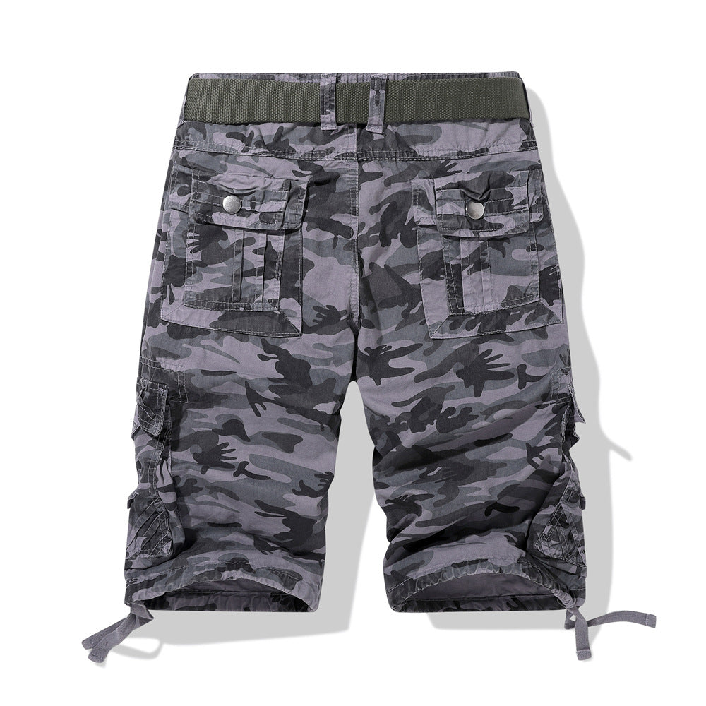 Herren Cargoshorts im Camouflage-Design mit verstellbarem Bund Aliams