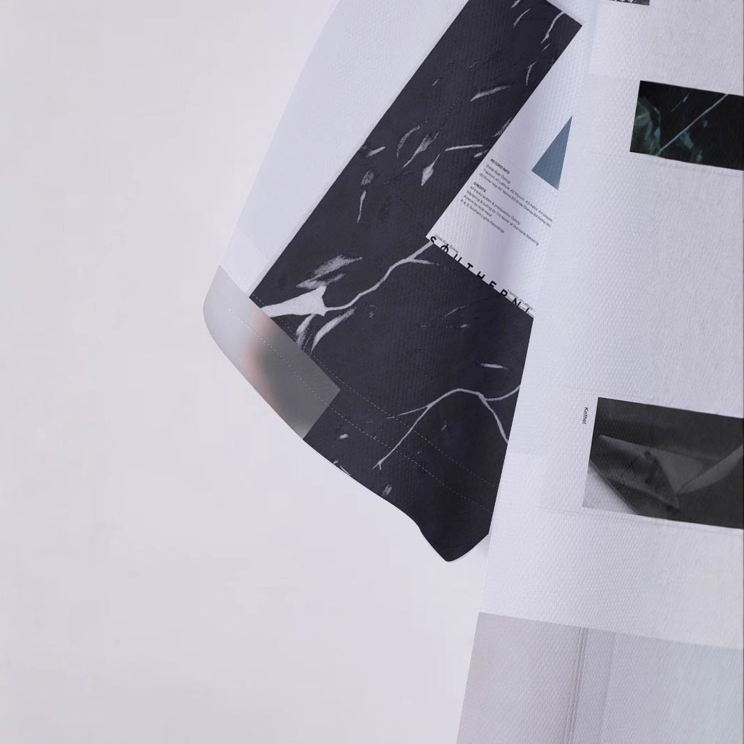 Herren Kurzarm Polohemd mit kreativem Fotomuster Aliams