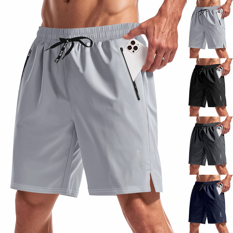 Herren Atmungsaktive Sportshorts mit Seitentaschen und elastischem Bund Aliams