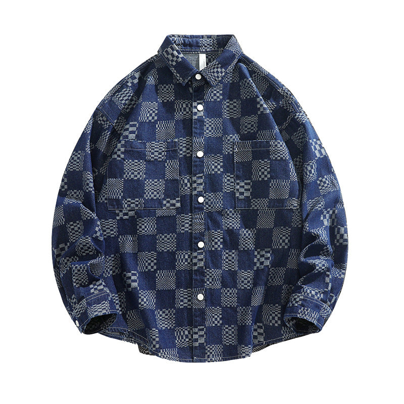 Herren Karo-Hemdjacke mit praktischen Brusttaschen Aliams