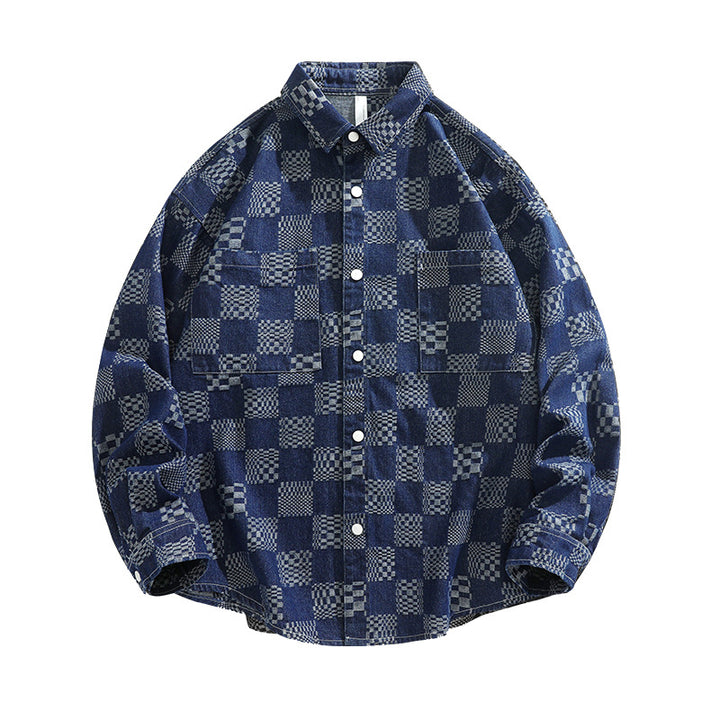 Herren Karo-Hemdjacke mit praktischen Brusttaschen Aliams