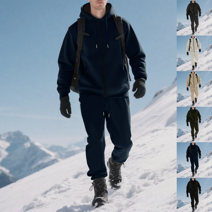 Herren Funktions-Jogginganzug mit warmem Futter und praktischen Taschen Aliams