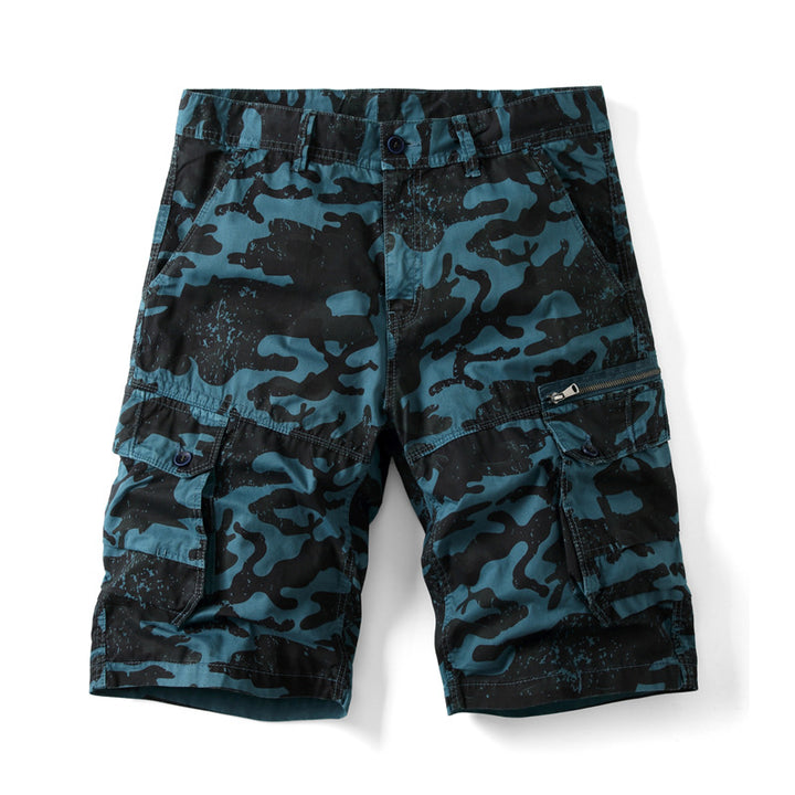 Herren Cargoshorts mit praktischen Taschen und modernem Camouflage-Muster Aliams