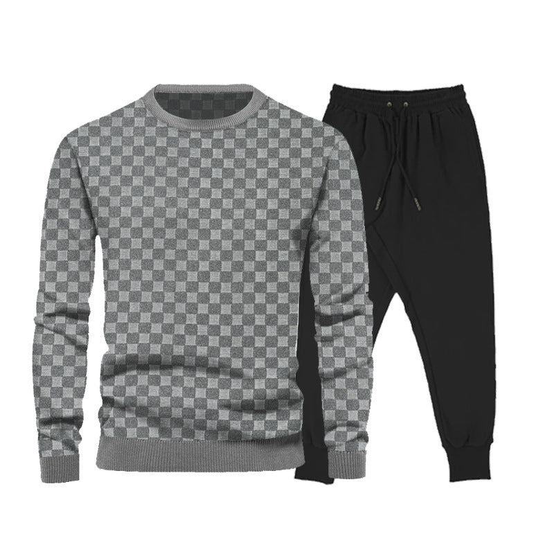 Herren Sportliches Komplettset mit strukturiertem Pullover und Jogginghose Aliams