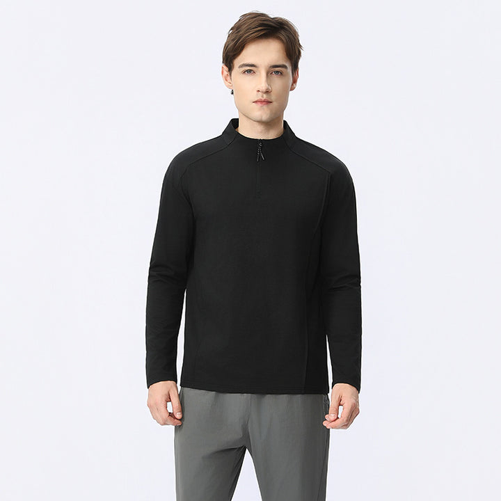 Herren Funktionsshirt mit Reißverschluss und atmungsaktiver Stofftechnologie Aliams