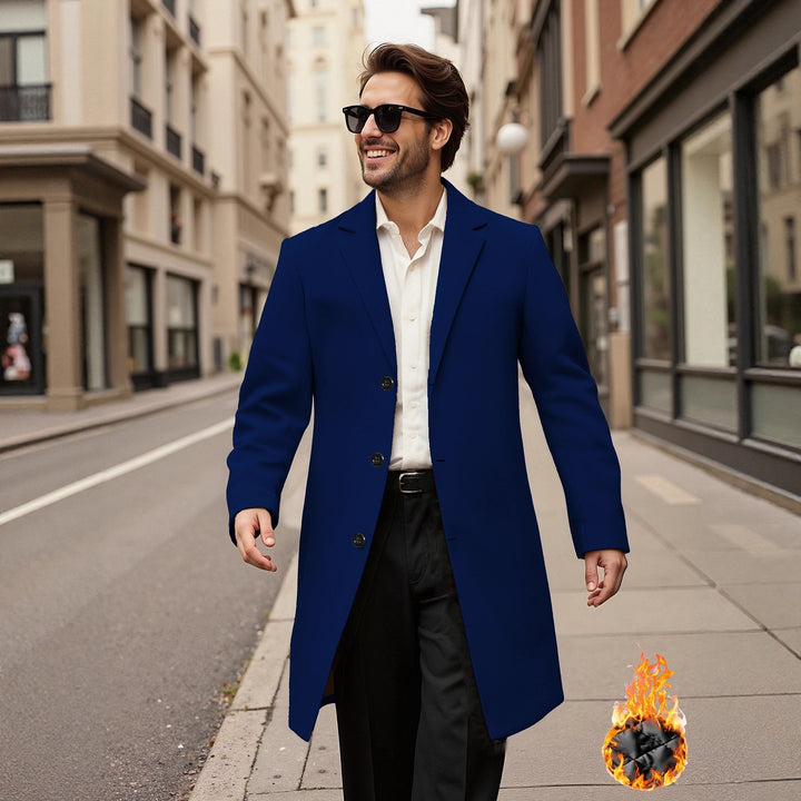 Herren eleganter doppelreihiger Mantel Aliams