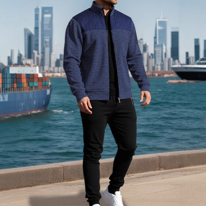 Herren Sportliche Jacke mit Querrippen-Muster und leicht gepolstertem Schulterbereich Aliams