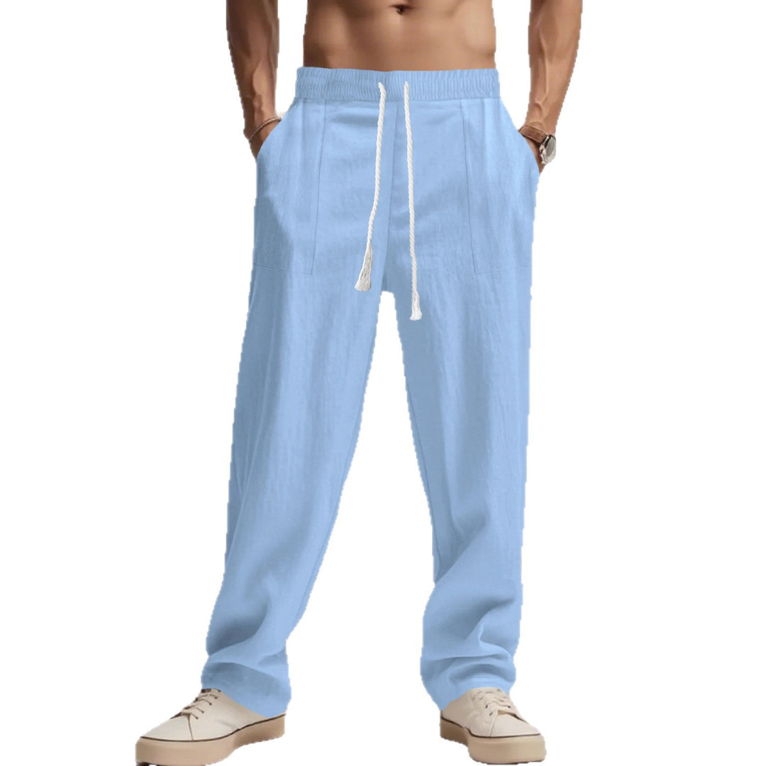 Herren lässige Stoffhose mit elastischem Bund und praktischen Seitentaschen Aliams