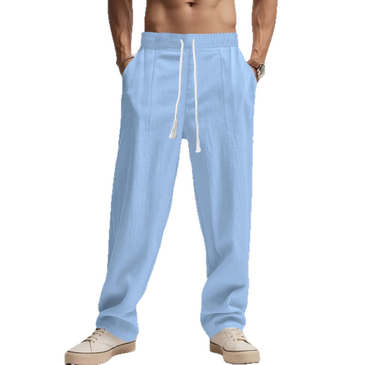 Herren lässige Stoffhose mit elastischem Bund und praktischen Seitentaschen Aliams