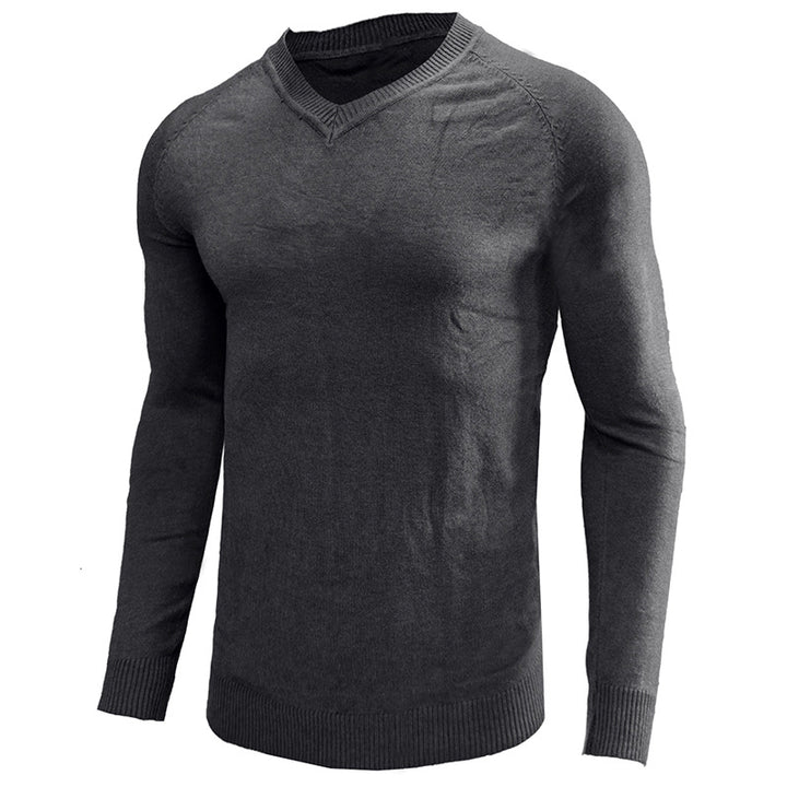 Herren eleganter V-Ausschnitt Pullover aus weichem Strick Aliams