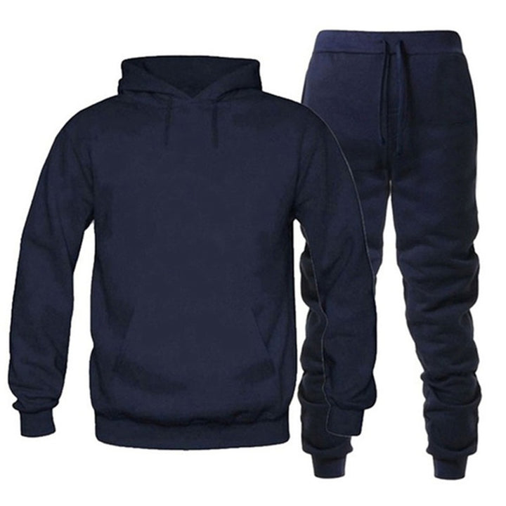 Herren gemütlicher Kapuzenpullover und Jogginghose Set Aliams