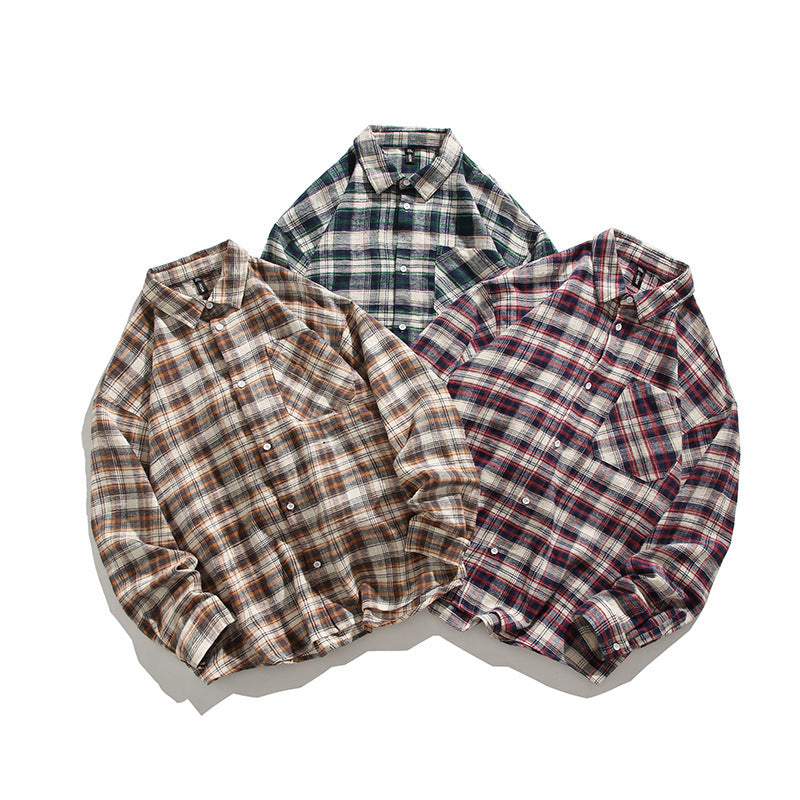 Herren komfortables Flanellhemd mit modernem Karomuster und Brusttasche Aliams