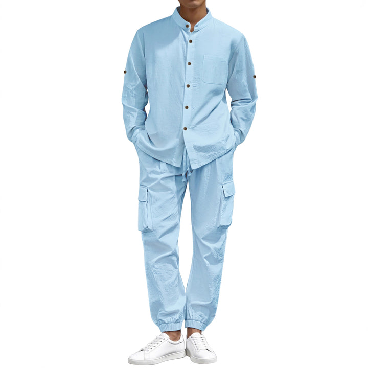 Herren Cargo-Set mit Stehkragen und elastischen Bündchen Aliams