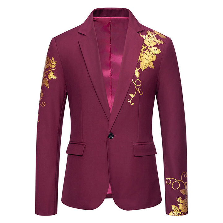Herren Eleganter Blazer mit floralem Design Aliams