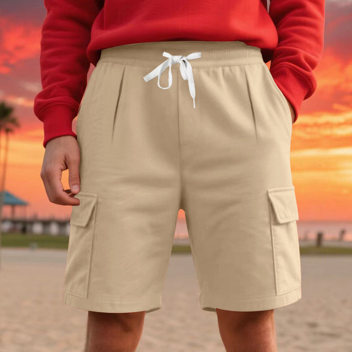 Herren Sportliche Cargo-Shorts mit elastischem Bund und praktischen Taschen Aliams