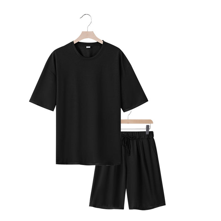 Herren Freizeit-Set mit bequemem T-Shirt und Shorts aus atmungsaktiver Baumwolle Aliams