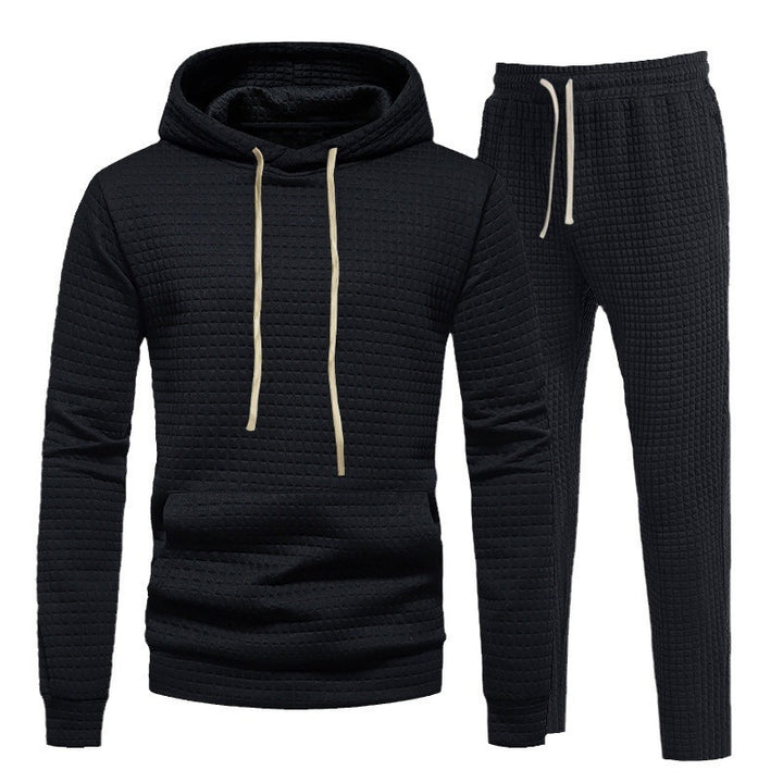 Herren Sportliches Hoodie-Set mit modischem Strukturdesign und elastischen Bündchen Aliams