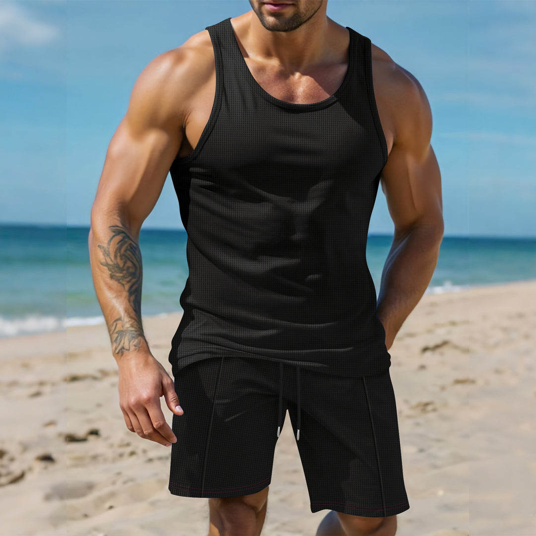 Herren Sportliches Tanktop und Boardshorts-Set Aliams
