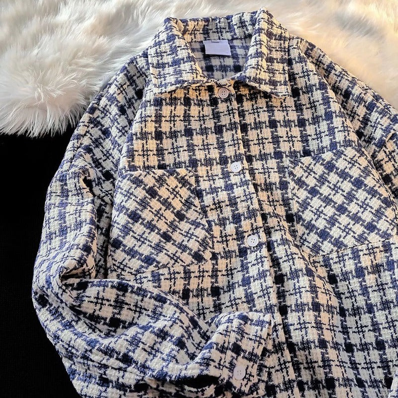 Herren Karierte Überhemdjacke mit zwei aufgesetzten Taschen und modernem Schnitt Aliams