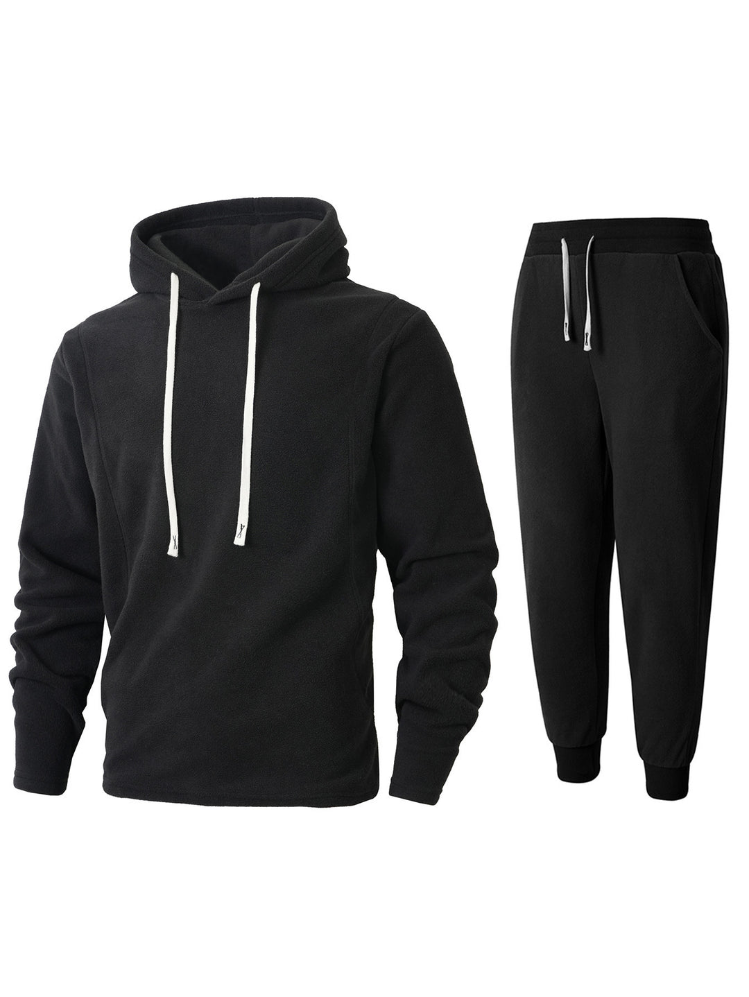 Herren Fleece-Kapuzenpullover und Jogginghose Set Aliams