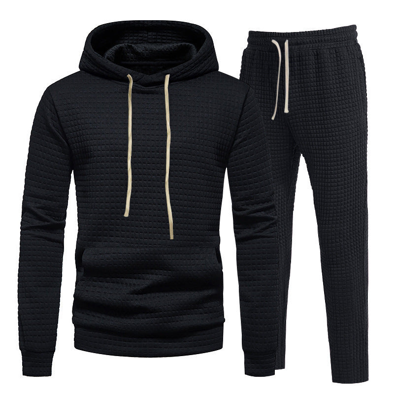 Herren Sportliches Hoodie-Set mit modischem Strukturdesign und elastischen Bündchen Aliams