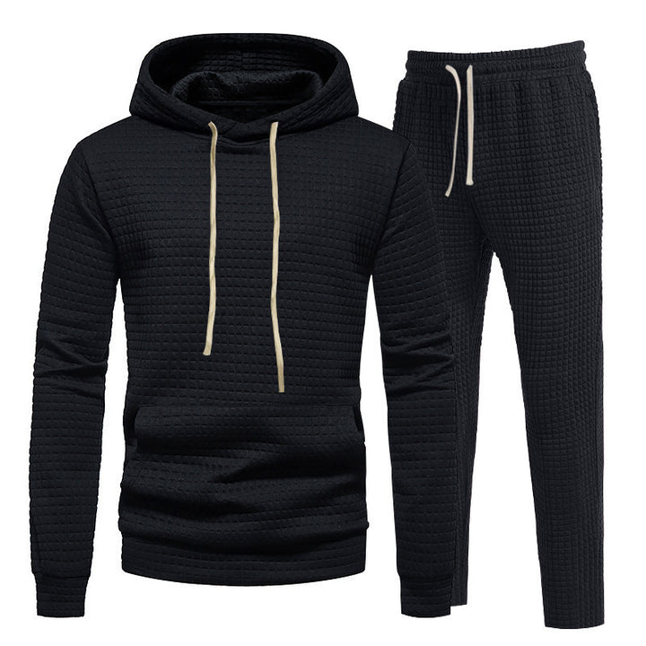 Herren Sportliches Hoodie-Set mit modischem Strukturdesign und elastischen Bündchen Aliams