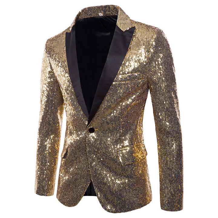 Herren Funktionsblazer mit Pailletten und klassischem Revers Aliams