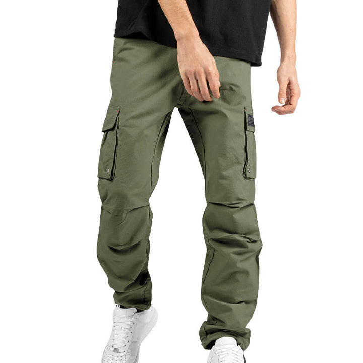 Herren Cargohose mit mehreren Taschen und elastischem Bund Aliams