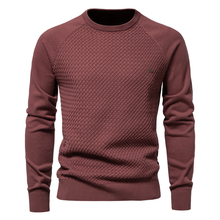Herren Strickpullover mit modernem Strukturmuster und Rundhalsausschnitt Aliams