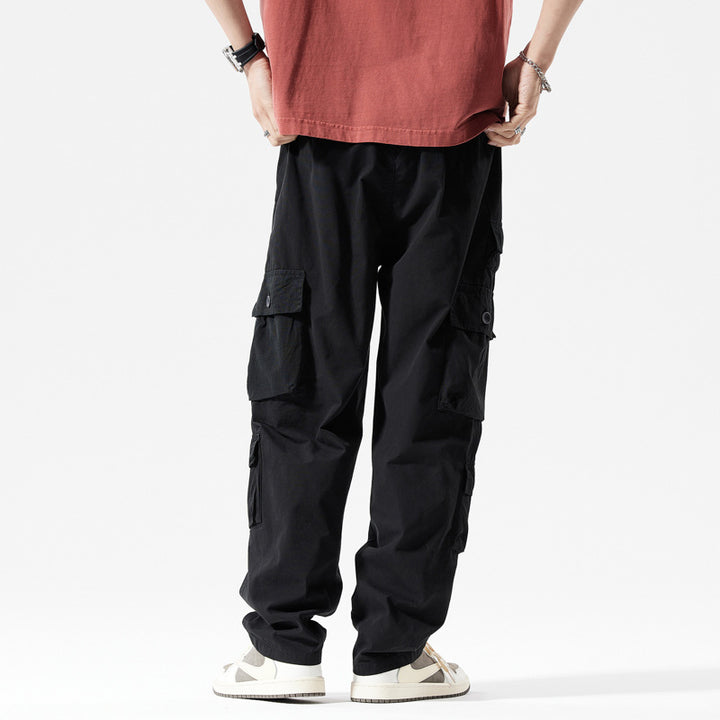 Herren Cargo-Hose mit mehreren Taschen und elastischem Bund Aliams