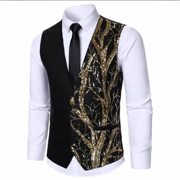 Herren Glamouröse Paillettenweste Aliams