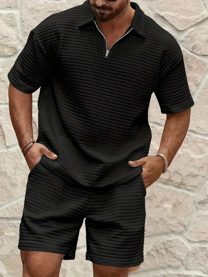 Herren Kurzarm-Polo mit praktischen Reißverschlussdetail Aliams