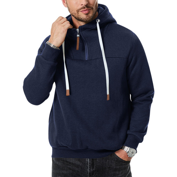 Herren stylischer Kapuzenpullover mit praktischer Kängurutasche und stylischen Kontrastdetails Aliams