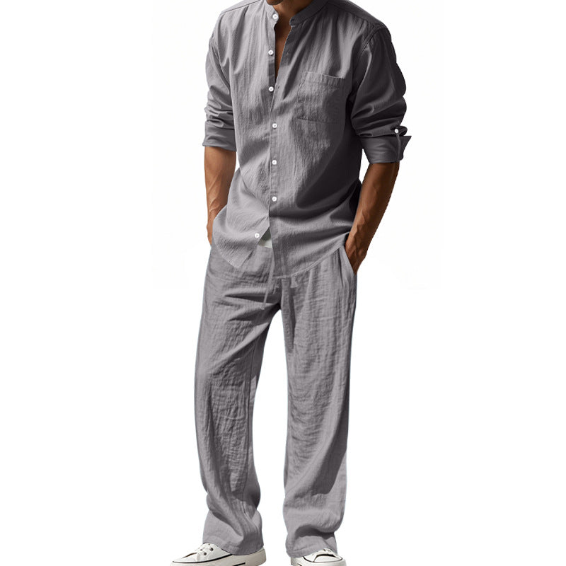 Herren luftiges Hemd- und Hosen-Set Aliams