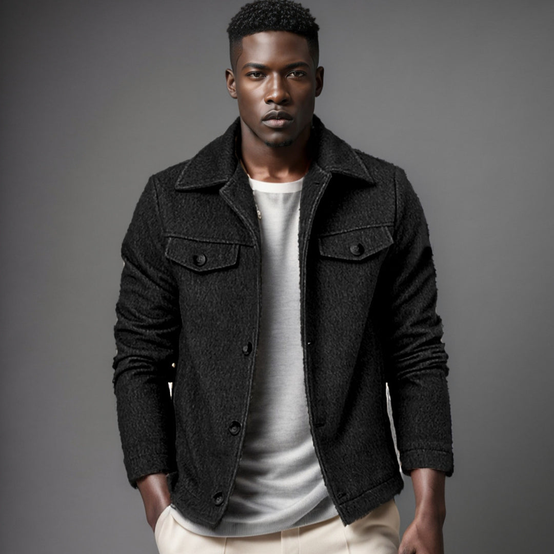 Herren Trendige Boucle-Jacke Aliams