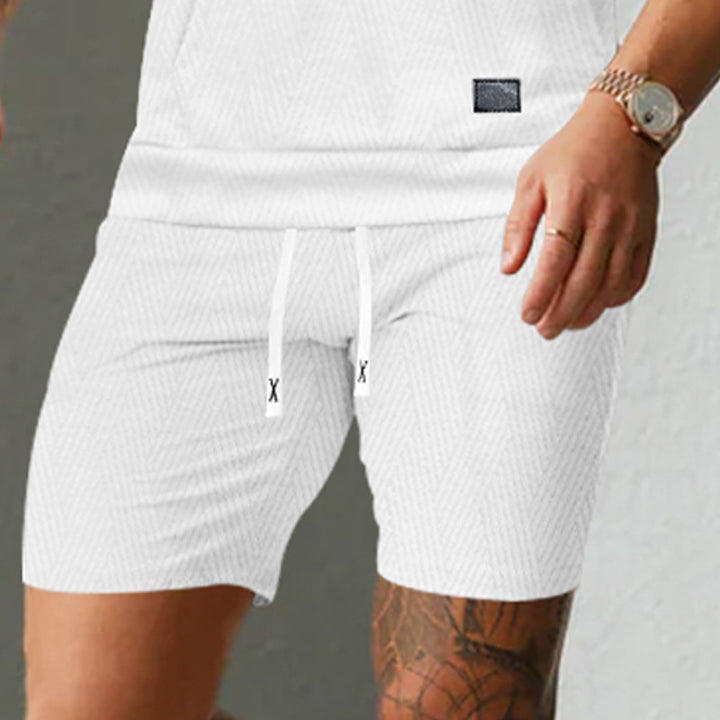 Herren bequeme Sportshorts mit elastischem Bund und seitlichen Taschen Aliams