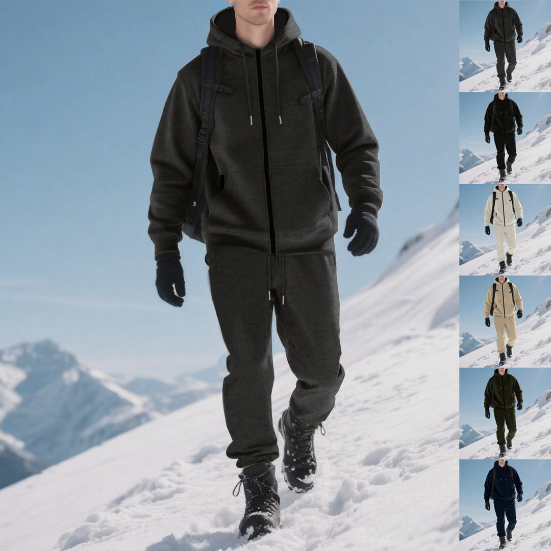 Herren sportliches Freizeitanzug mit modernem Design und praktischen Taschen Aliams