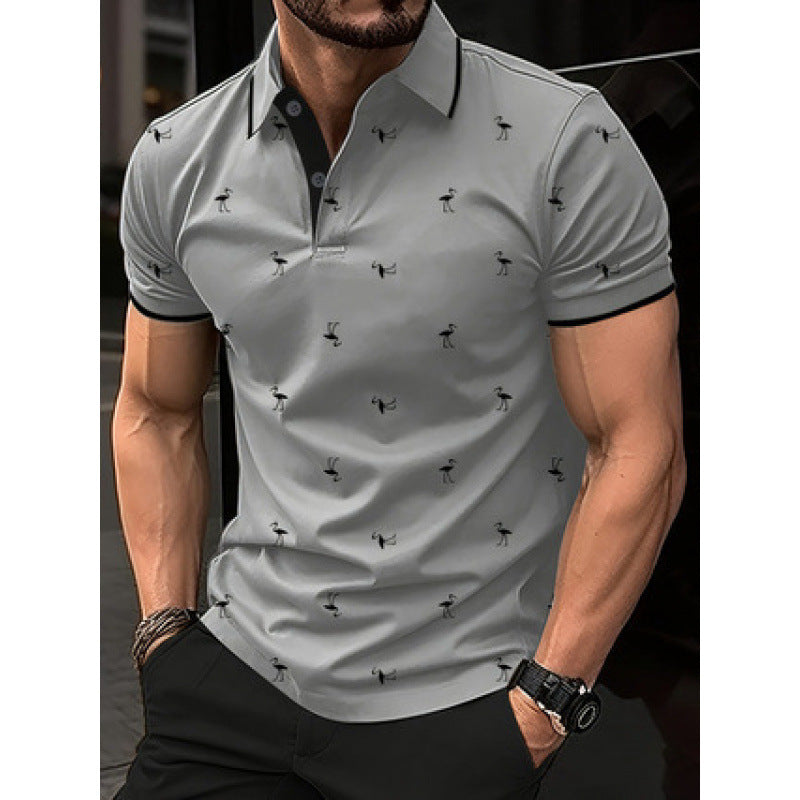 Herren Freizeit Bedrucktes Polo-Shirt Aliams