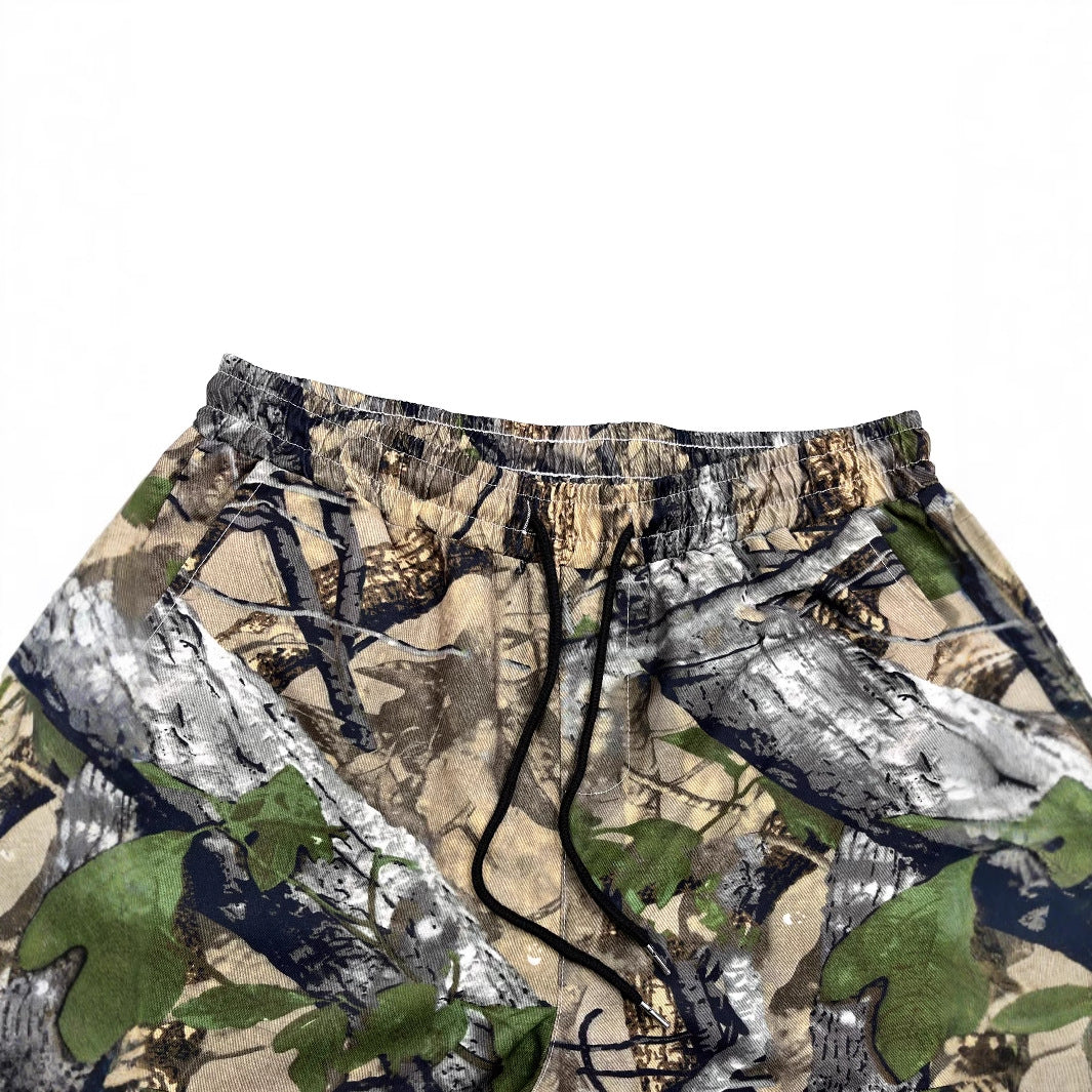 Herren Cargohose im angesagten Camouflage-Design mit elastischem Bund und praktischen Taschen Aliams