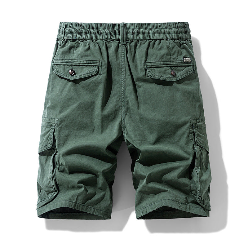 Herren Cargo-Shorts im lässigen Outdoor-Stil mit vielseitigen Taschen und elastischem Bund Aliams