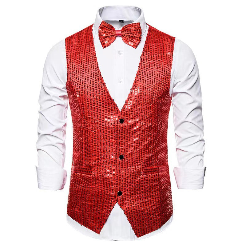 Herren eleganter Anzug mit glitzernden Pailletten und idealem Slim-Fit Aliams