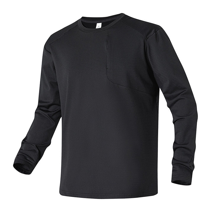 Herren Funktionslongsleeve mit atmungsaktiven Eigenschaften und praktischer Tasche Aliams