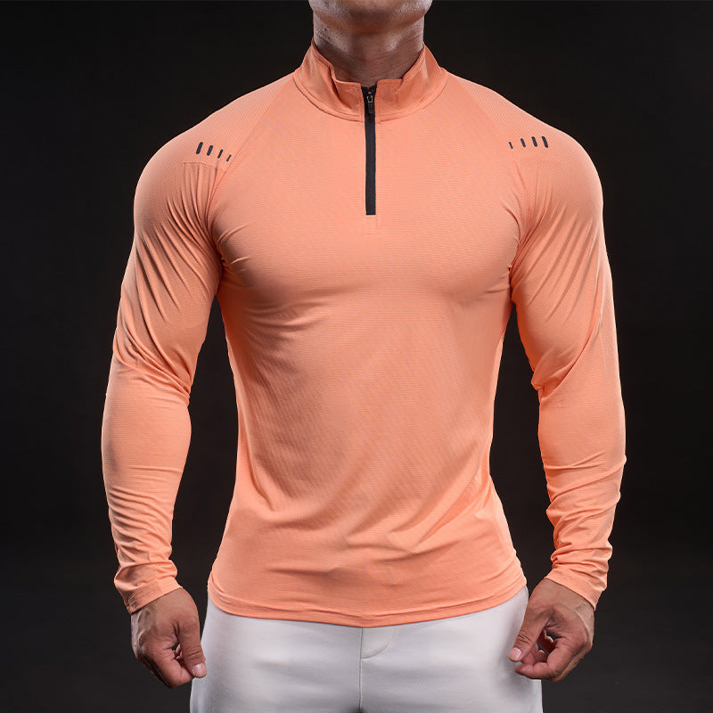 Herren sportliches Funktionsoberteil mit Stehkragen Aliams