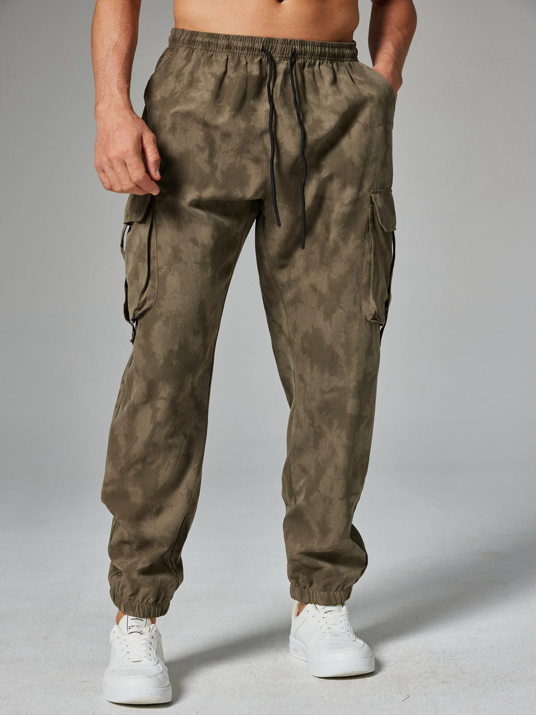 Herren Cargo-Hose mit seitlichen Abnähten und elastischem Bund Aliams