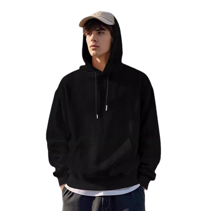Herren Hoodie mit strukturiertem Design und Kängurutasche Aliams